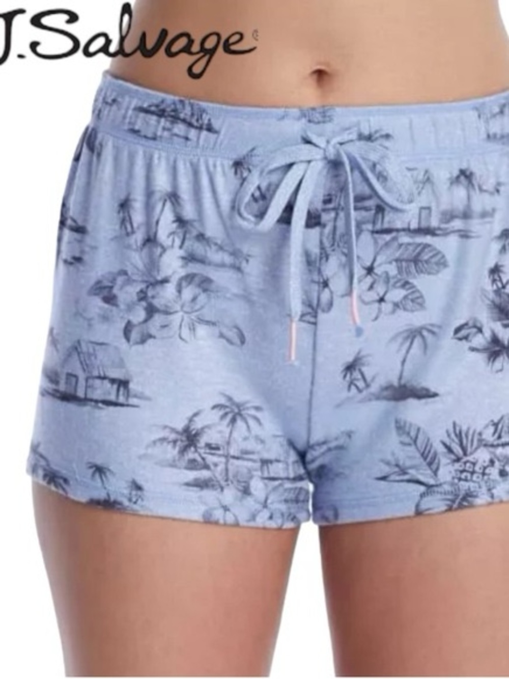 P.J. Salvage Light Blue Cozy Lounge Shorts